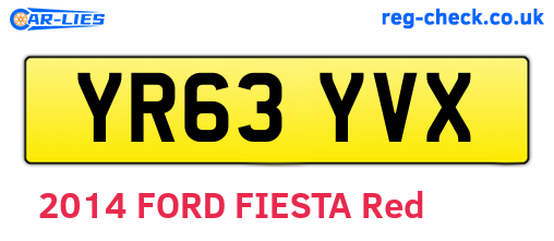 YR63YVX are the vehicle registration plates.