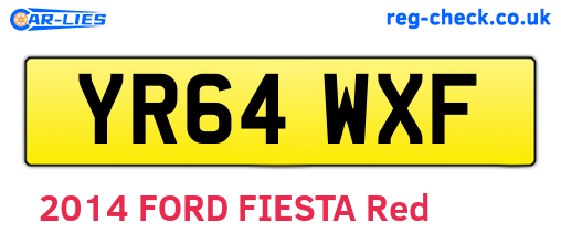 YR64WXF are the vehicle registration plates.