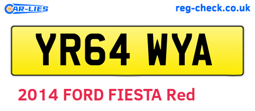 YR64WYA are the vehicle registration plates.