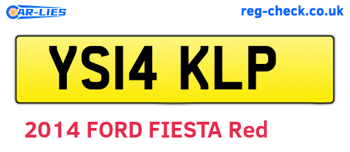 YS14KLP are the vehicle registration plates.