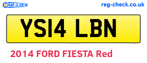 YS14LBN are the vehicle registration plates.