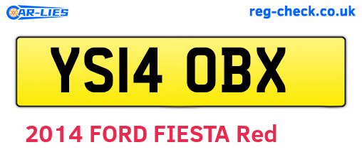 YS14OBX are the vehicle registration plates.