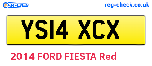 YS14XCX are the vehicle registration plates.