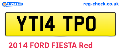 YT14TPO are the vehicle registration plates.