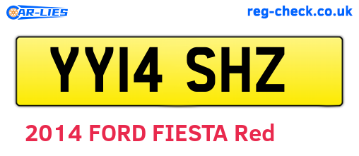 YY14SHZ are the vehicle registration plates.