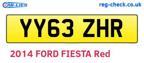 YY63ZHR are the vehicle registration plates.