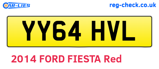 YY64HVL are the vehicle registration plates.