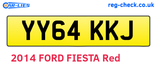 YY64KKJ are the vehicle registration plates.
