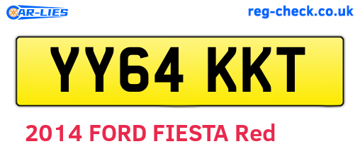 YY64KKT are the vehicle registration plates.