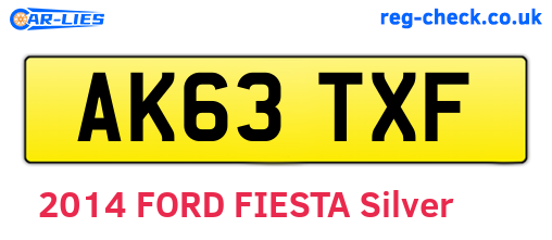 AK63TXF are the vehicle registration plates.