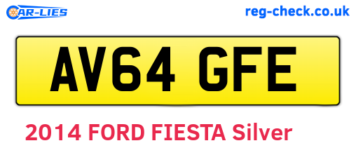 AV64GFE are the vehicle registration plates.