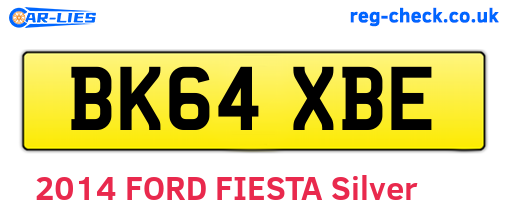 BK64XBE are the vehicle registration plates.