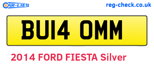 BU14OMM are the vehicle registration plates.