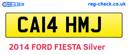 CA14HMJ are the vehicle registration plates.