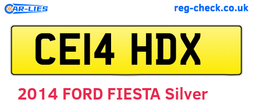 CE14HDX are the vehicle registration plates.