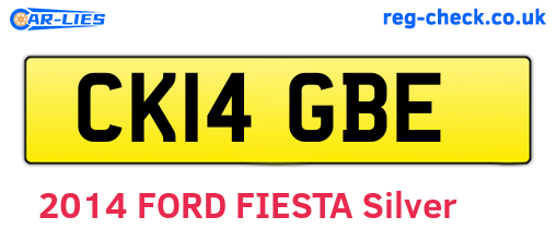 CK14GBE are the vehicle registration plates.
