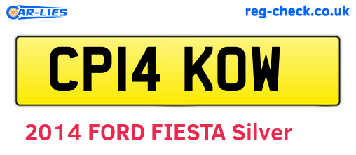 CP14KOW are the vehicle registration plates.