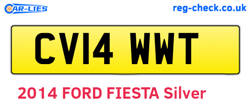 CV14WWT are the vehicle registration plates.