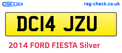 DC14JZU are the vehicle registration plates.