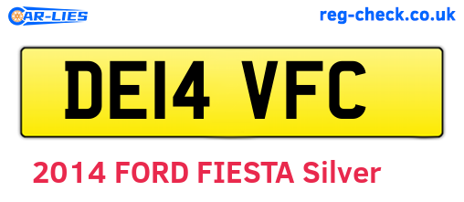 DE14VFC are the vehicle registration plates.