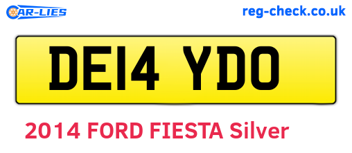DE14YDO are the vehicle registration plates.