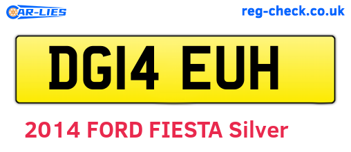 DG14EUH are the vehicle registration plates.