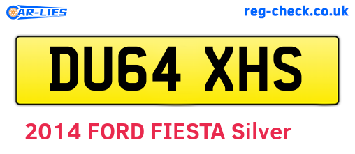 DU64XHS are the vehicle registration plates.