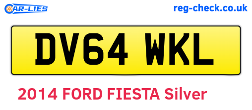 DV64WKL are the vehicle registration plates.