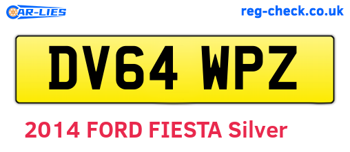 DV64WPZ are the vehicle registration plates.