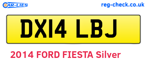 DX14LBJ are the vehicle registration plates.