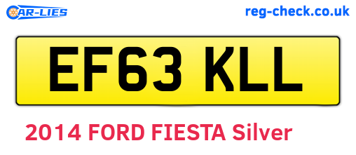 EF63KLL are the vehicle registration plates.