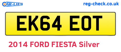 EK64EOT are the vehicle registration plates.