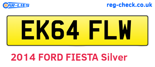 EK64FLW are the vehicle registration plates.
