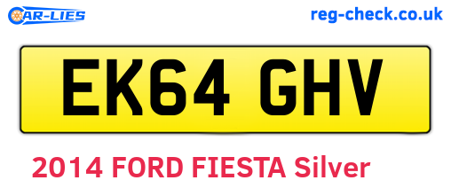 EK64GHV are the vehicle registration plates.