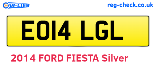 EO14LGL are the vehicle registration plates.