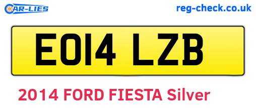 EO14LZB are the vehicle registration plates.