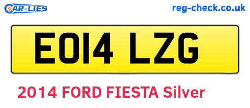 EO14LZG are the vehicle registration plates.