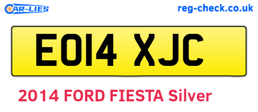 EO14XJC are the vehicle registration plates.