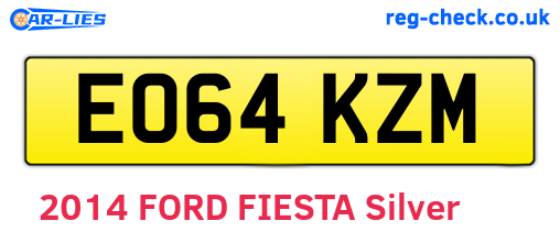EO64KZM are the vehicle registration plates.
