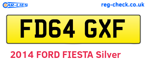 FD64GXF are the vehicle registration plates.