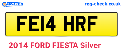 FE14HRF are the vehicle registration plates.