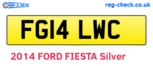 FG14LWC are the vehicle registration plates.