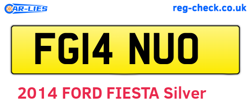 FG14NUO are the vehicle registration plates.