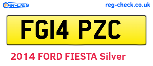 FG14PZC are the vehicle registration plates.