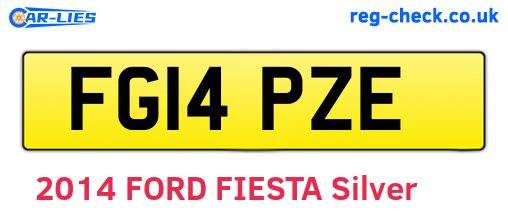 FG14PZE are the vehicle registration plates.