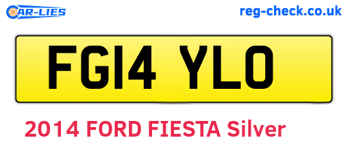 FG14YLO are the vehicle registration plates.