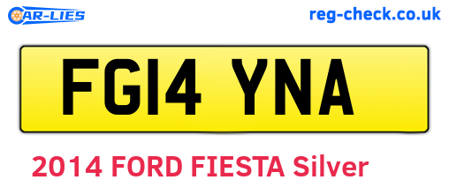 FG14YNA are the vehicle registration plates.