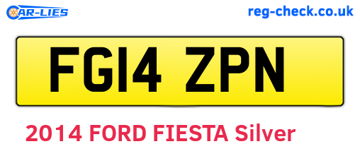 FG14ZPN are the vehicle registration plates.