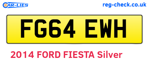 FG64EWH are the vehicle registration plates.