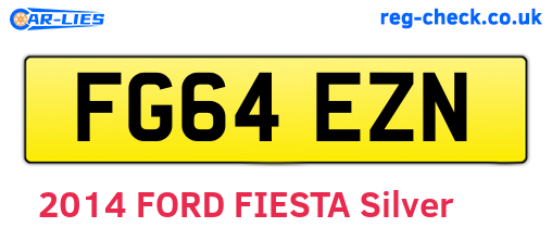 FG64EZN are the vehicle registration plates.